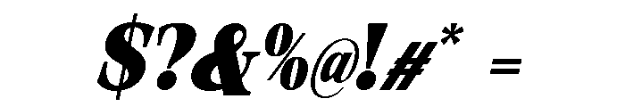 Orvessia Bold Condensed Italic Font OTHER CHARS