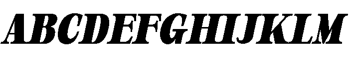 Orvessia Bold Condensed Italic Font UPPERCASE