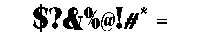 Orvessia Bold Condensed Font OTHER CHARS