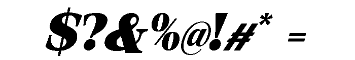 Orvessia Bold Italic Font OTHER CHARS