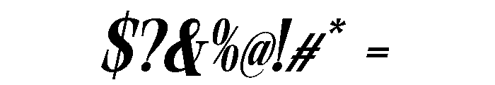 Orvessia Condensed Italic Font OTHER CHARS