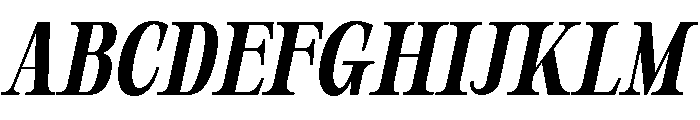 Orvessia Condensed Italic Font UPPERCASE