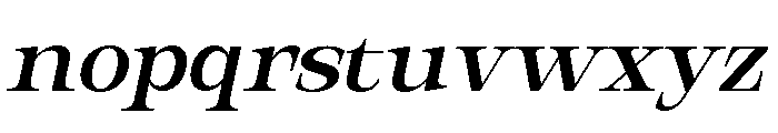 Orvessia Expanded Italic Font LOWERCASE
