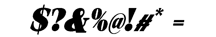 Orvessia ExtBd Cond Ita Font OTHER CHARS