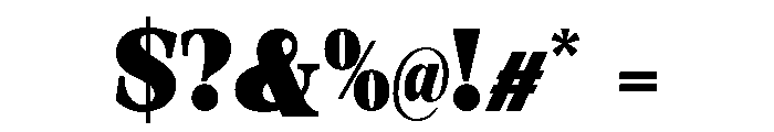 Orvessia Extra Bold Condensed Font OTHER CHARS