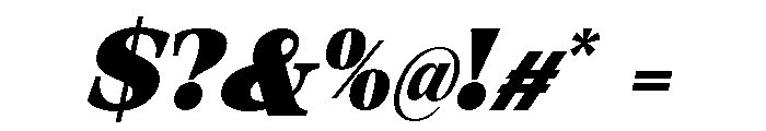 Orvessia Extra Bold Italic Font OTHER CHARS