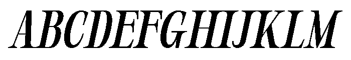 Orvessia Light Condensed Italic Font UPPERCASE