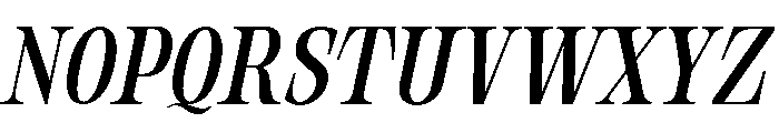 Orvessia Light Condensed Italic Font UPPERCASE