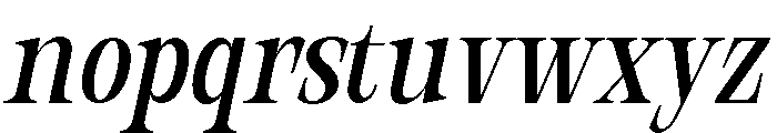 Orvessia Light Condensed Italic Font LOWERCASE