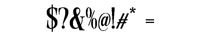 Orvessia Light Condensed Font OTHER CHARS