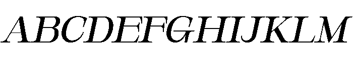 Orvessia Light Expanded Italic Font UPPERCASE