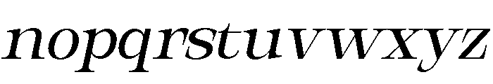 Orvessia Light Expanded Italic Font LOWERCASE