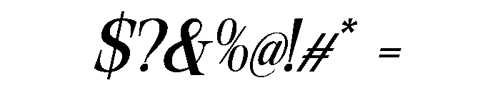 Orvessia Light Italic Font OTHER CHARS