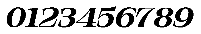 Orvessia Medium Expanded Italic Font OTHER CHARS