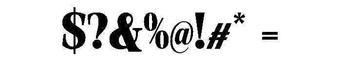 Orvessia Semi Bold Condensed Font OTHER CHARS