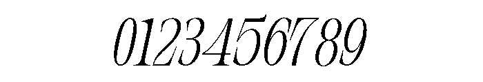 Orvessia Thin Condensed Italic Font OTHER CHARS