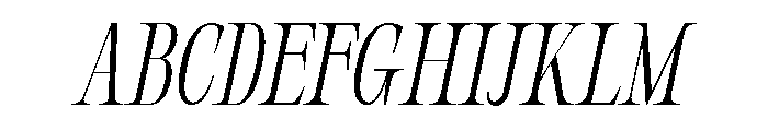 Orvessia Thin Condensed Italic Font UPPERCASE