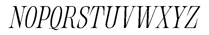 Orvessia Thin Condensed Italic Font UPPERCASE