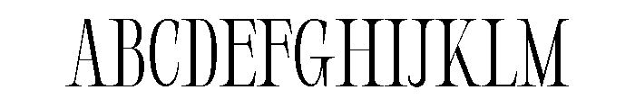 Orvessia Thin Condensed Font UPPERCASE
