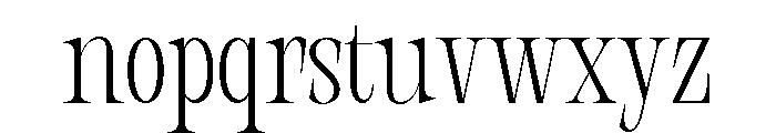 Orvessia Thin Condensed Font LOWERCASE