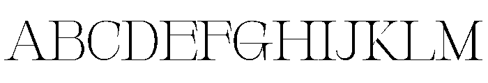 Orvessia Thin Expanded Font UPPERCASE