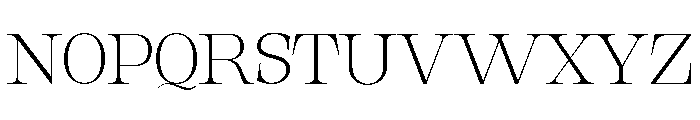 Orvessia Thin Expanded Font UPPERCASE