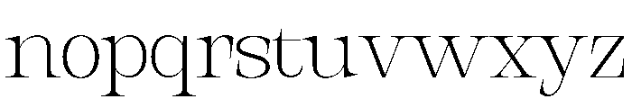 Orvessia Thin Expanded Font LOWERCASE