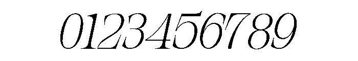 Orvessia Thin Italic Font OTHER CHARS