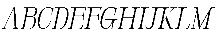 Orvessia Thin Italic Font UPPERCASE