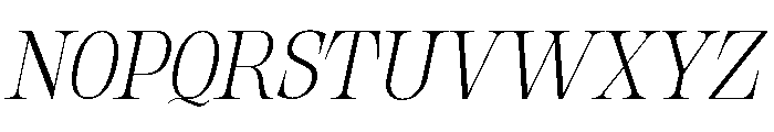 Orvessia Thin Italic Font UPPERCASE