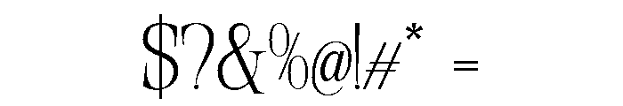 Orvessia Thin Font OTHER CHARS