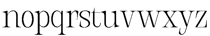 Orvessia Thin Font LOWERCASE