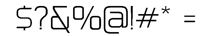 Oryno Thin Thin Font OTHER CHARS