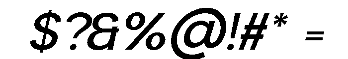 Oryxen Italic Font OTHER CHARS