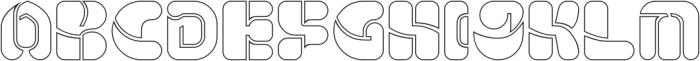 ORBIT AROUND-Hollow otf (400) Font UPPERCASE