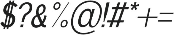 ORGANIC Italic otf (400) Font OTHER CHARS