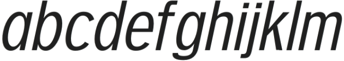 ORGANIC Italic otf (400) Font LOWERCASE
