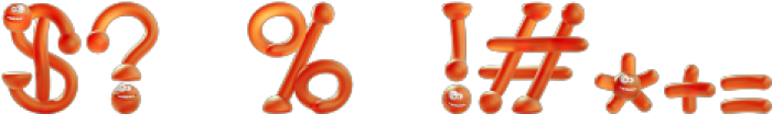 Orange Humans Regular otf (400) Font OTHER CHARS