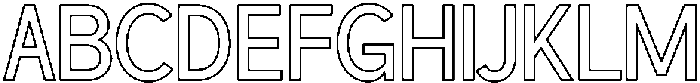 Oravel Inline otf (400) Font UPPERCASE