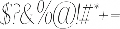 Orchid Italic otf (400) Font OTHER CHARS