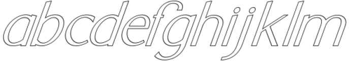 Orchid Outline Italic otf (400) Font LOWERCASE