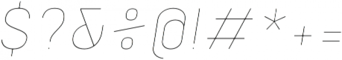 Orev Edge Thin Italic otf (100) Font OTHER CHARS