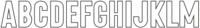 Origin Sans Bold Outline ttf (700) Font LOWERCASE