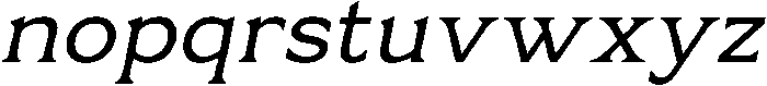 Ornely Italic otf (400) Font LOWERCASE