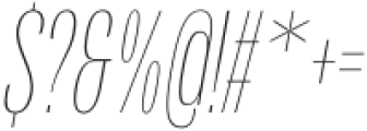 Orstavic Thin Italic otf (100) Font OTHER CHARS