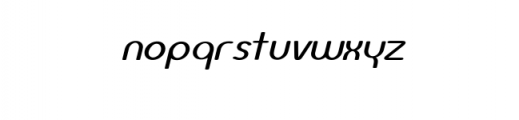 Orbed Cruve Itealic.otf Font LOWERCASE