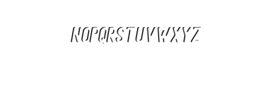 Original Negative Oblique.ttf Font LOWERCASE