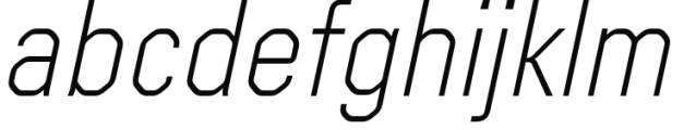 Order Light Italic Font LOWERCASE