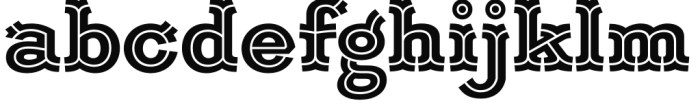 Ornate Slab AOE Inline Font LOWERCASE