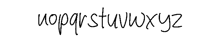 Orange Lovely Font LOWERCASE